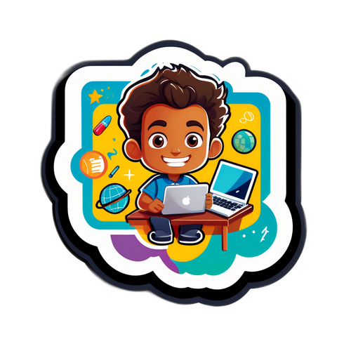 Stiker Kartun Nadiem Makarim