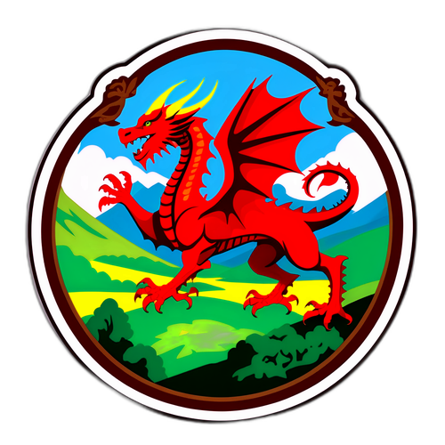 Wales' nationale emblem med den røde drage