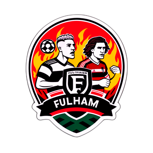 Fulham és Brentford logói egy izgalmas futballmérkőzés során