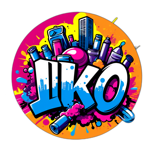 Graffiti 'iko' w stylu urban