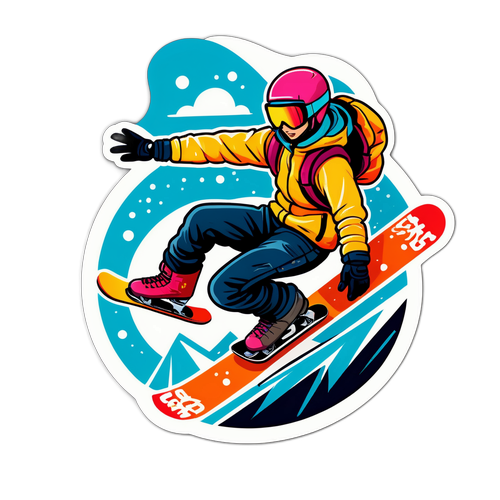 스노우보드 대회의 역동적인 순간