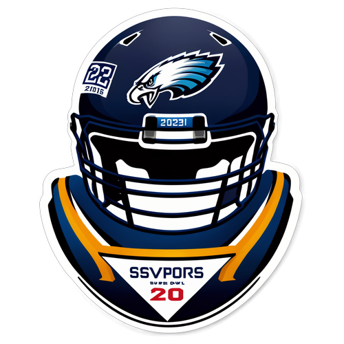 Sporty Sticker til Super Bowl 2025