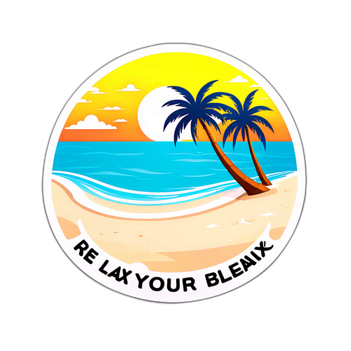 马尔代夫美丽海滩贴纸