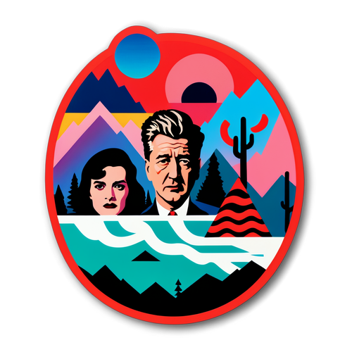 Surreal David Lynch Inspired Sticker