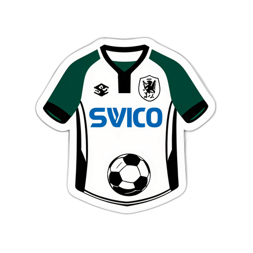 Adesivo do Santos F.C. com Camisa e Bola de Futebol 3D