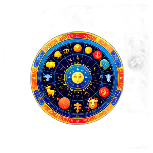 Stylisiertes Horoskop-Design der zwölf Tierkreiszeichen