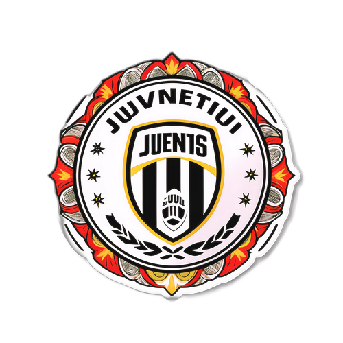 Autocollant vintage de la Juventus avec l'ancien logo