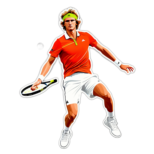 알렉산더 즈베레프의 멋진 테니스 포즈