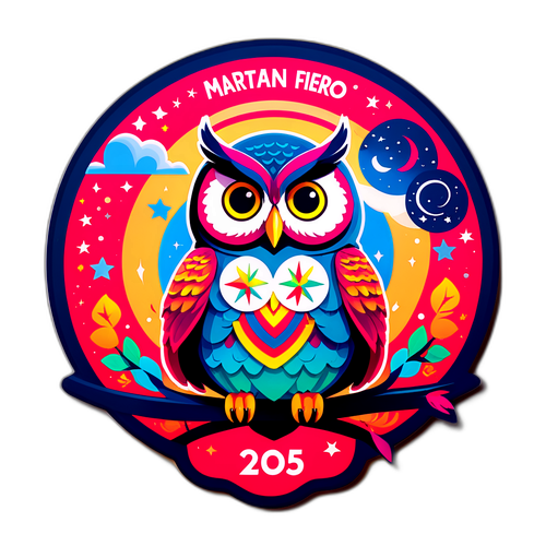 Sticker de Búho Sabio para Martin Fierro de Cable 2025