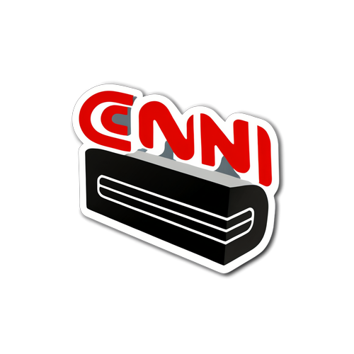 Nowoczesny i minimalistyczny znaczek z logiem CNN