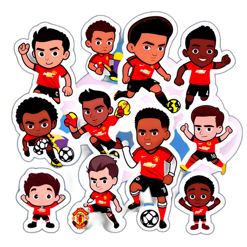 สติกเกอร์แฟนการ์ตูนแมนเชสเตอร์ยูไนเต็ด