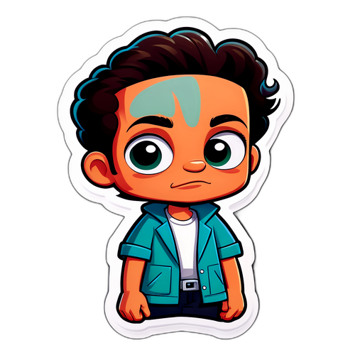 Sticker ng Cartoon na si Franki Russell