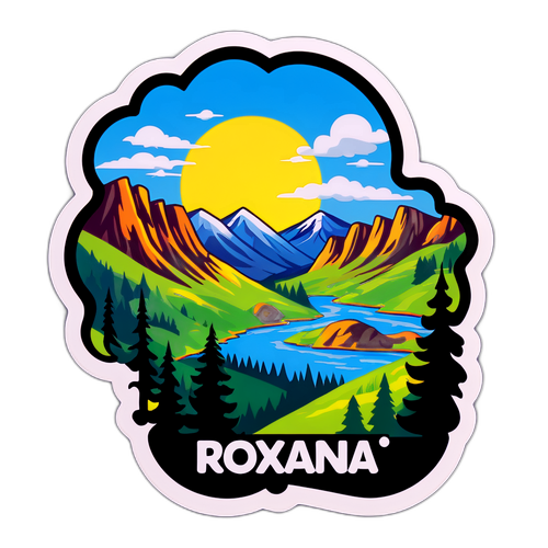 Peisaj vibrant reprezentând natura României asociat cu numele Roxana