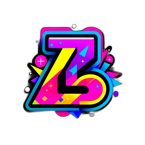 לוגו צבעוני עם טוויסט גיאומטרי