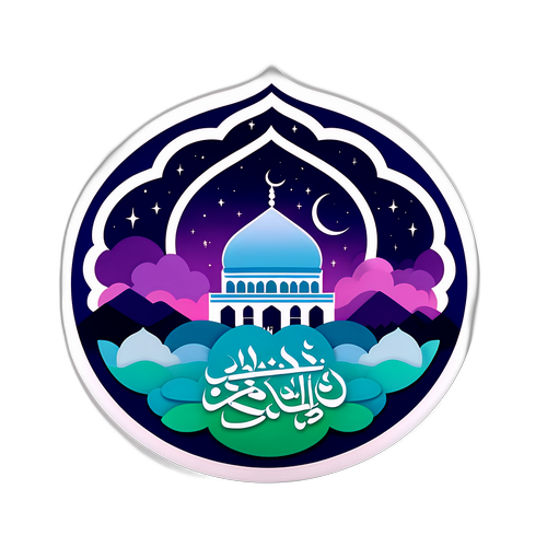 Stiker Serene 'Hari Santri' dengan Kutipan Islami