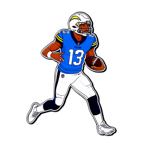 Dynamic Football Action Stickers Featuring Keenan Allen