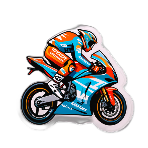 Sticker van een close-up van Victor Campenaerts' fiets met dynamische lijnen die snelheid uitstralen