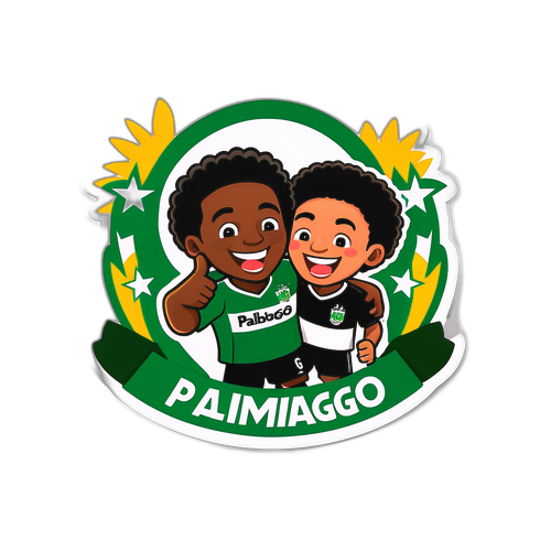 Thiết kế sticker vui nhộn về trận đấu giữa Palmeiras và Botafogo