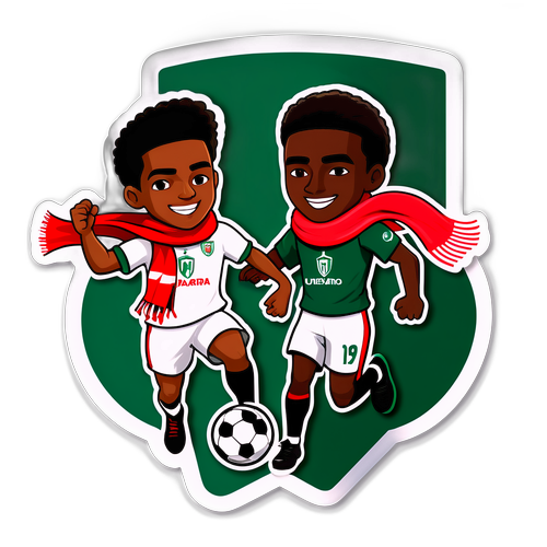 Friendly Football Players Sticker