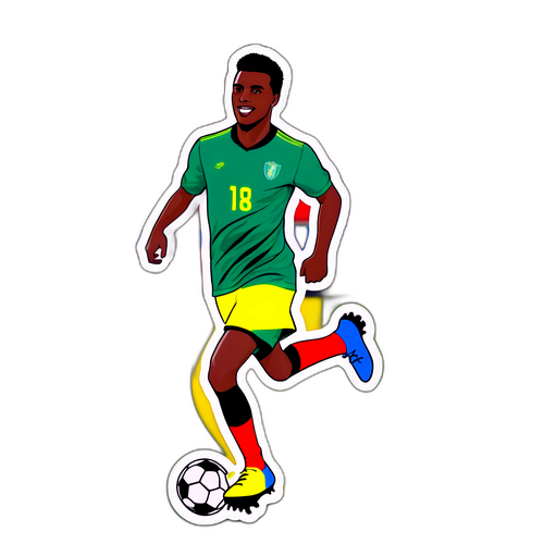 Jugador de fútbol de Juventude marcando un gol