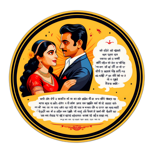 एक nostalgिक हिंदी फिल्म श्रद्धांजलि स्टीकर
