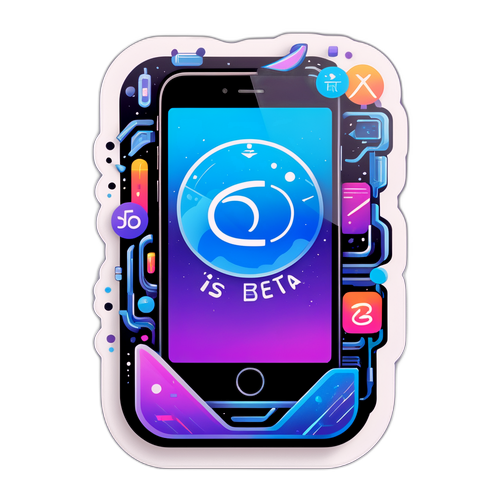 Autocollant iPhone avec logo iOS 26.1 beta