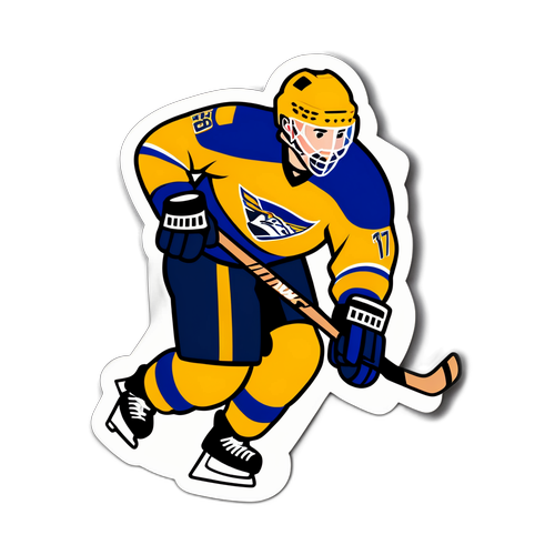 Sportig klistermärke av HV71 ishockey