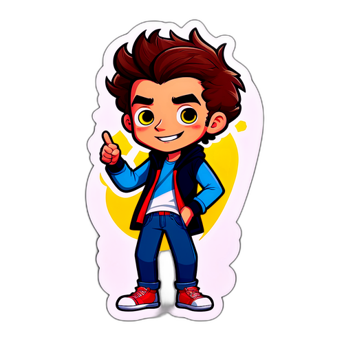 Kibandiko cha Kijana wa Kicheko