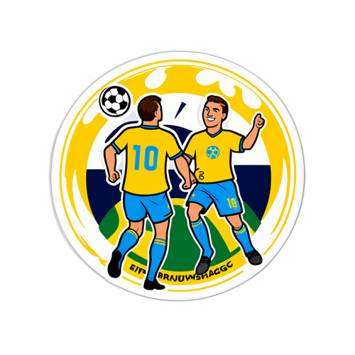 Abțibild reprezentând un meci de fotbal între Eintracht Braunschweig și Stuttgart