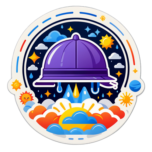 Mũ bảo hiểm trang trí biểu tượng thời tiết