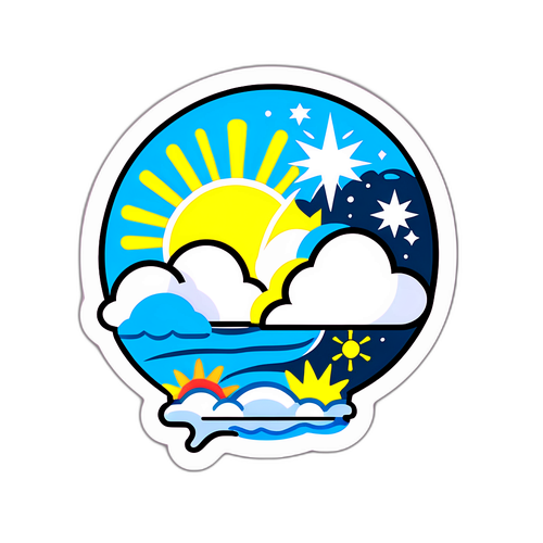 부산의 특별한 날씨 경험 기념 스티커