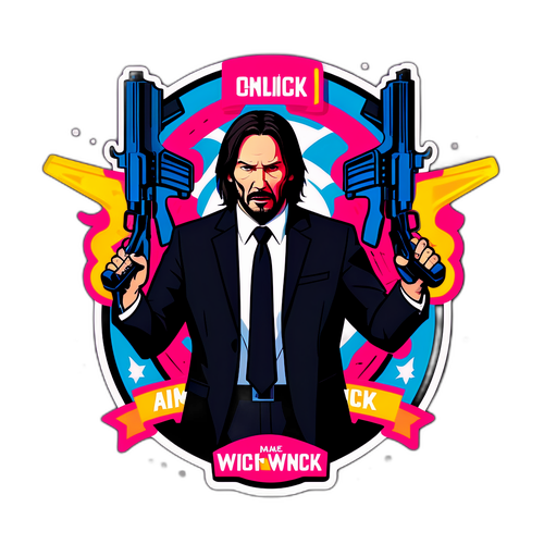John Wick Temalı Eğlenceli Çıkartma