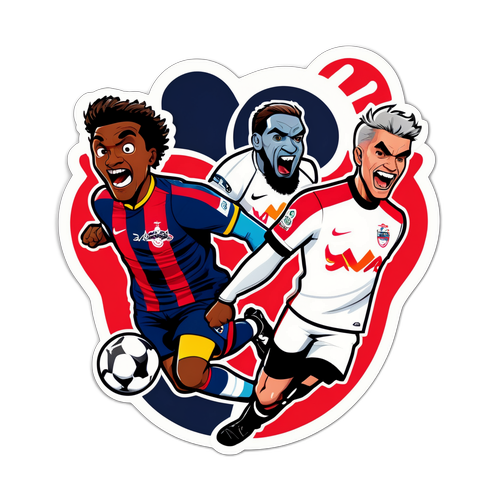 Ubunifu wa RB Salzburg dhidi ya Derby County kama wahusika wa katuni