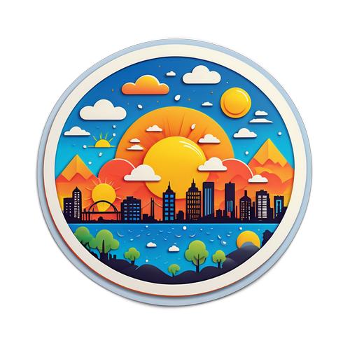 Senja Cerah di Latar Kota