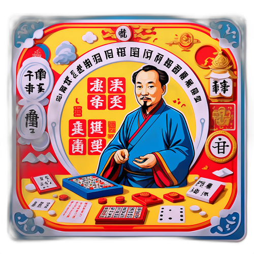 纪念围棋大师聂卫平的围棋盘与棋子贴纸