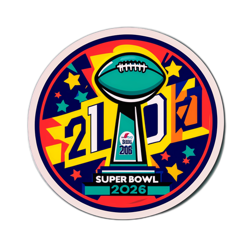 Super Bowl 2026 Aankondigings Sticker