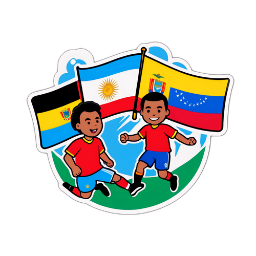 A atmosfera de um jogo de futebol entre Argentina e Venezuela