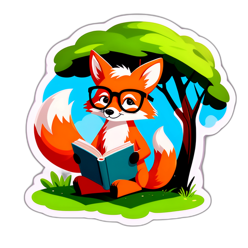 Şirin Bir Tilki Kitap Okuyor