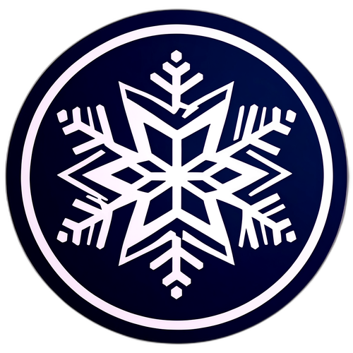 Sticker met Sneeuwvlok voor de Winterspelen 2026