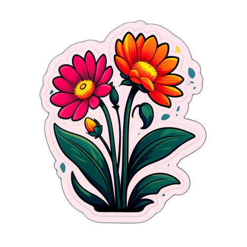 Özel Çiçek Sticker'ı