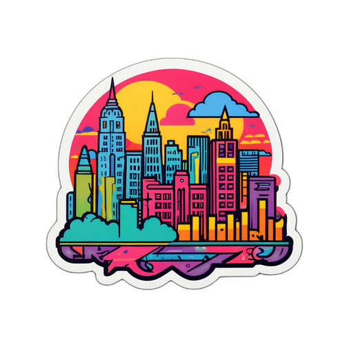 Sticker zur Feier der künstlerischen Vielfalt von Bushwick