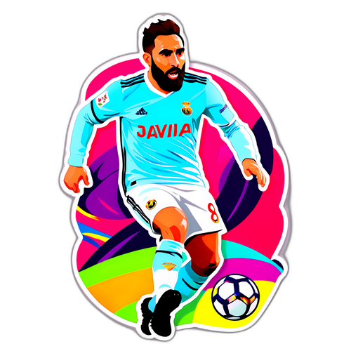 Sticker de Carvajal en action sur le terrain