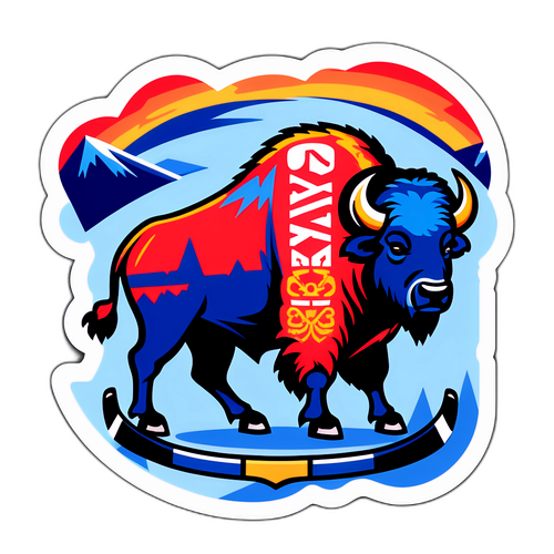 Символы Буффало и Эдмонтона в хоккейном стиле