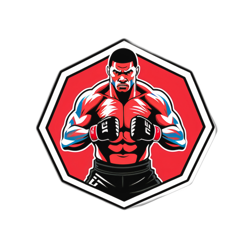 Sticker UFC con Combattente Intenso