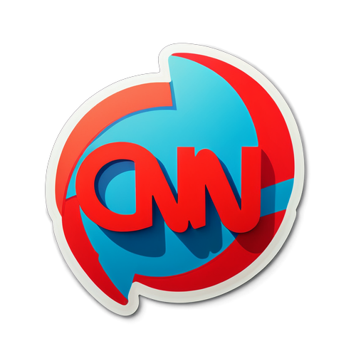 Sticker cu logo-ul stilizat CNN
