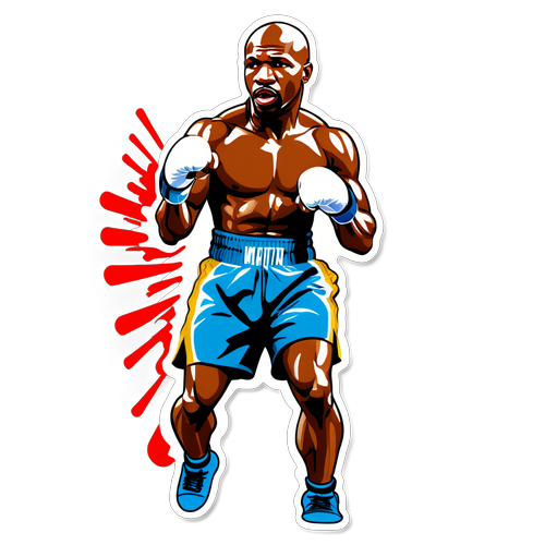 Shocking Sticker Alert: Mayweather's Boxing Brilliance Captured in Motion!