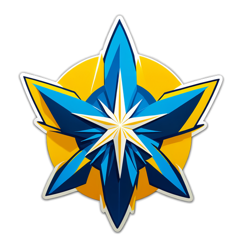 Емблема зі стилізованим логотипом Kyivstar в сучасному графічному дизайні