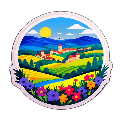 Scenisk klistermærke af Bergerac