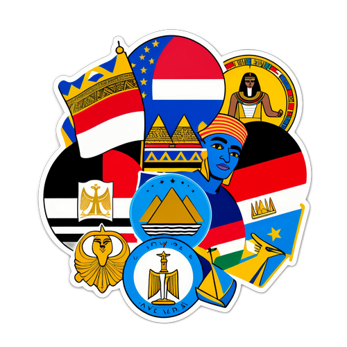 Sticker ya Bendera za Cape Verde na Misri