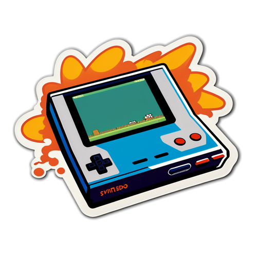レトロゲームコンソールとキャラクターをテーマにした楽しいステッカー